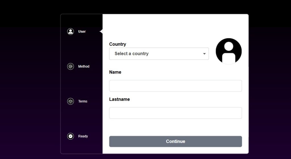 account creation form Ucharts.org