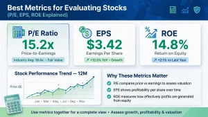 Best Metrics for Evaluating Stocks (P/E, EPS, ROE Explained)